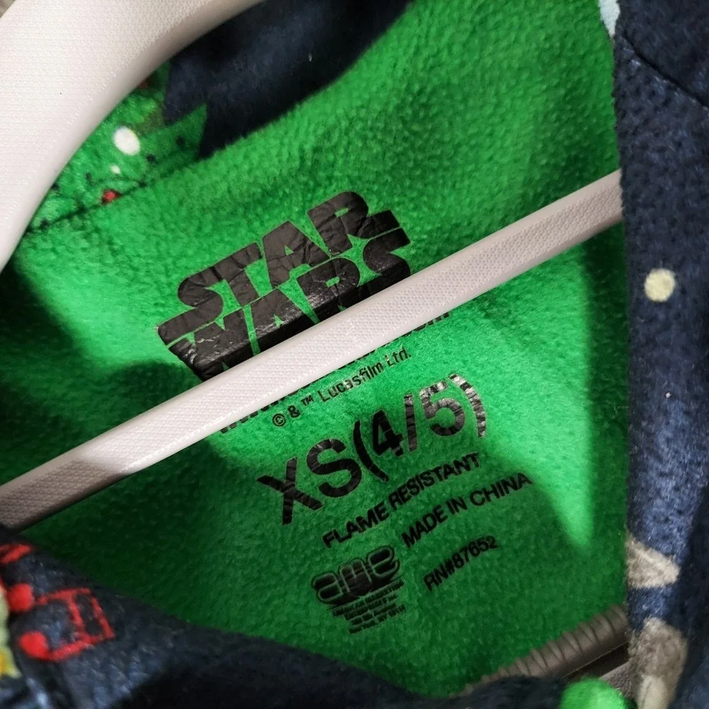 Star Wars Christmas Pajamas Set Kid Xs Fleece Button Top Pant Bubba Trooper Yoda